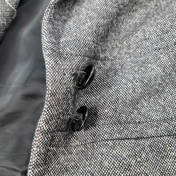 Talbots Blazer Size 12 Wood Blend Tweed Two Button Multiple Pockets Lined Career - Picture 10 of 11